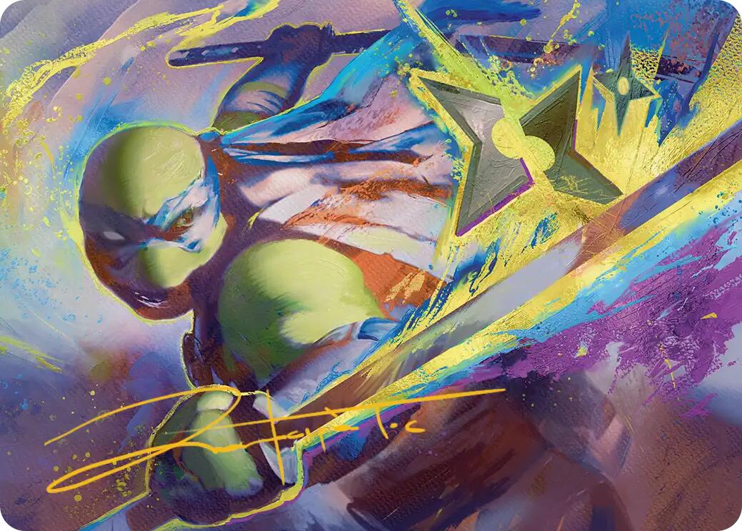 Leonardo's Technique Art Card (Gold-Stamped Signature) [Teenage Mutant Ninja Turtles Art Series] | Gear Gaming Bentonville