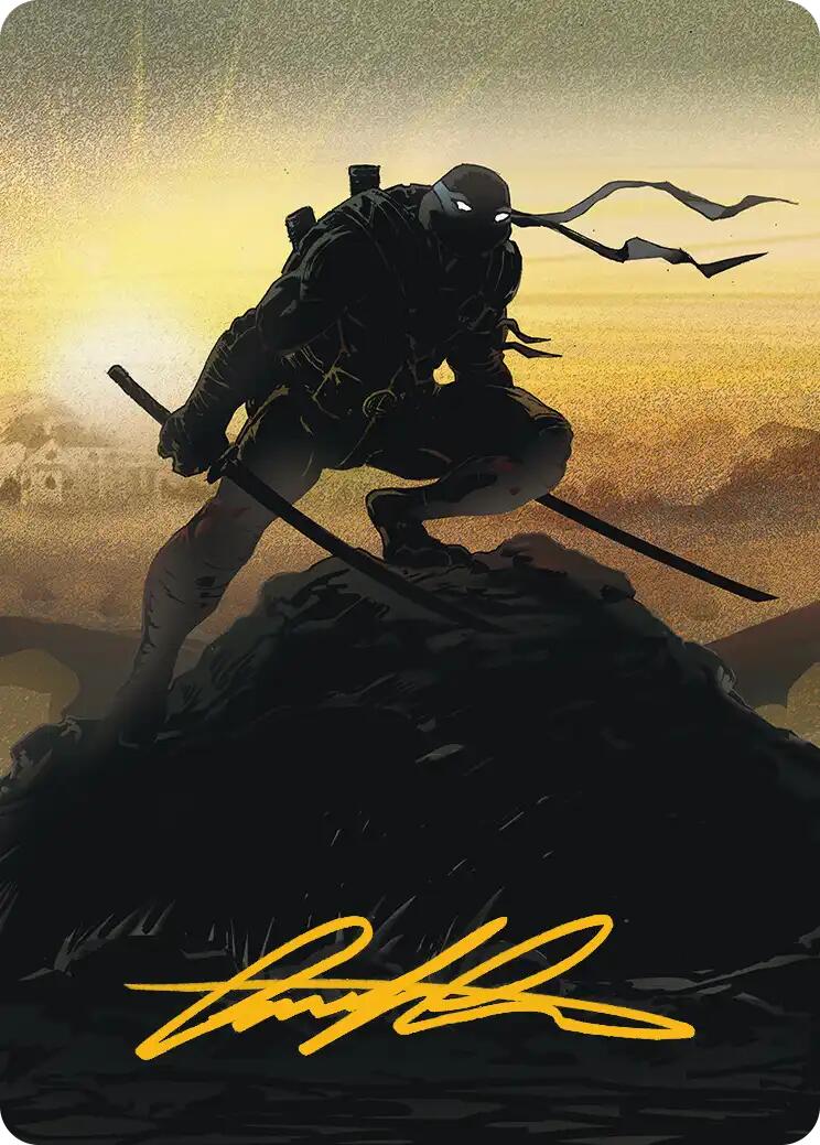 Leonardo, Sewer Samurai Art Card (20/54) (Gold-Stamped Signature) [Teenage Mutant Ninja Turtles Art Series] | Gear Gaming Bentonville