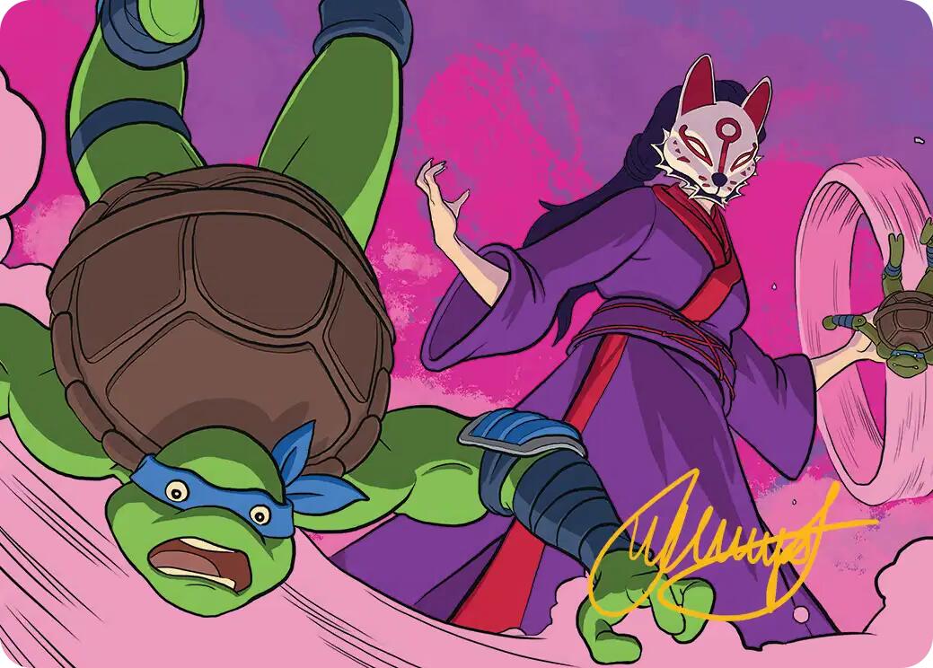Kitsune's Technique Art Card (Gold-Stamped Signature) [Teenage Mutant Ninja Turtles Art Series] | Gear Gaming Bentonville