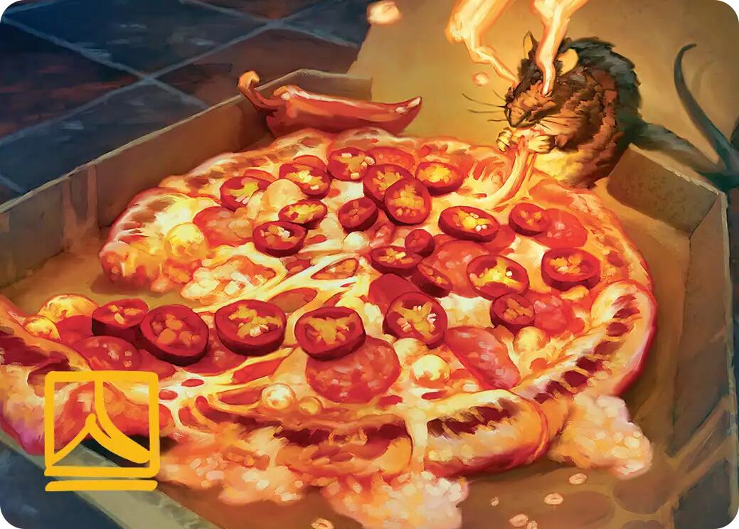 Spicy Oatmeal Pizza Art Card (Gold-Stamped Signature) [Teenage Mutant Ninja Turtles Art Series] | Gear Gaming Bentonville