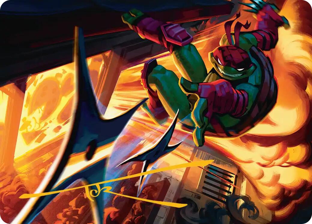 Storm of Steel Art Card (Gold-Stamped Signature) [Teenage Mutant Ninja Turtles Art Series] | Gear Gaming Bentonville