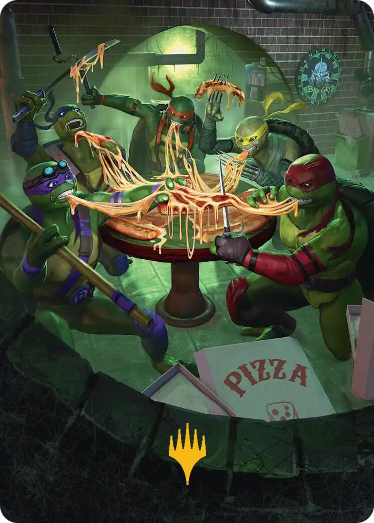 Food Chain Art Card (Gold-Stamped) [Teenage Mutant Ninja Turtles Art Series] | Gear Gaming Bentonville