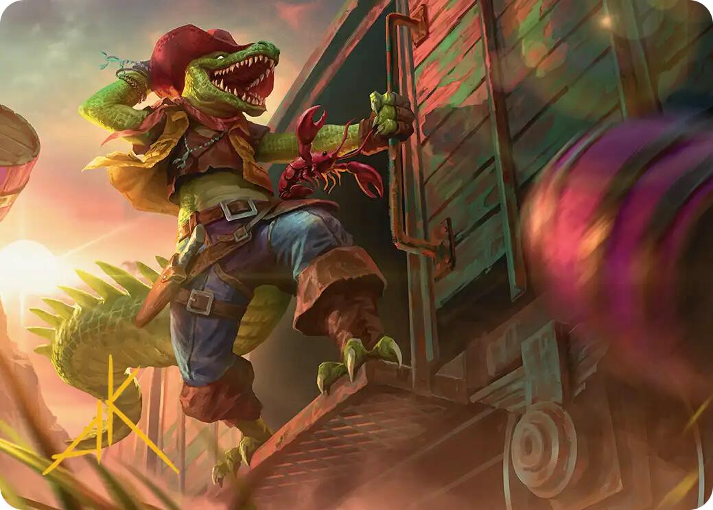 Leatherhead, Iron Gator Art Card (Gold-Stamped Signature) [Teenage Mutant Ninja Turtles Art Series] | Gear Gaming Bentonville