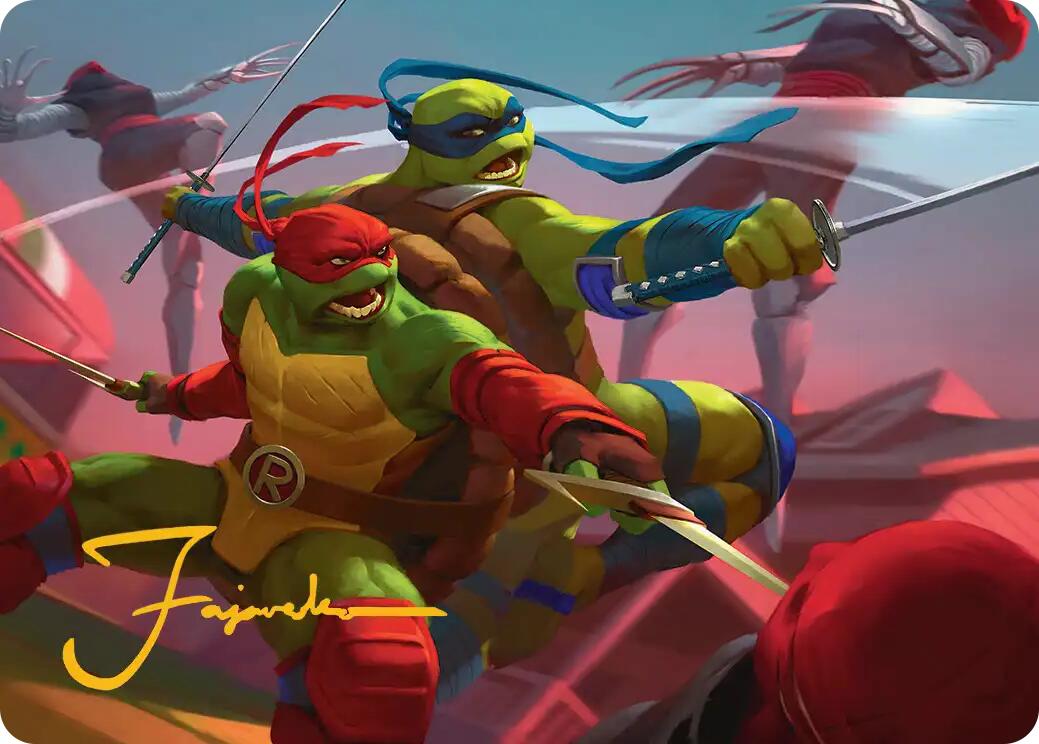 Raph & Leo, Sibling Rivals Art Card (Gold-Stamped Signature) [Teenage Mutant Ninja Turtles Art Series] | Gear Gaming Bentonville