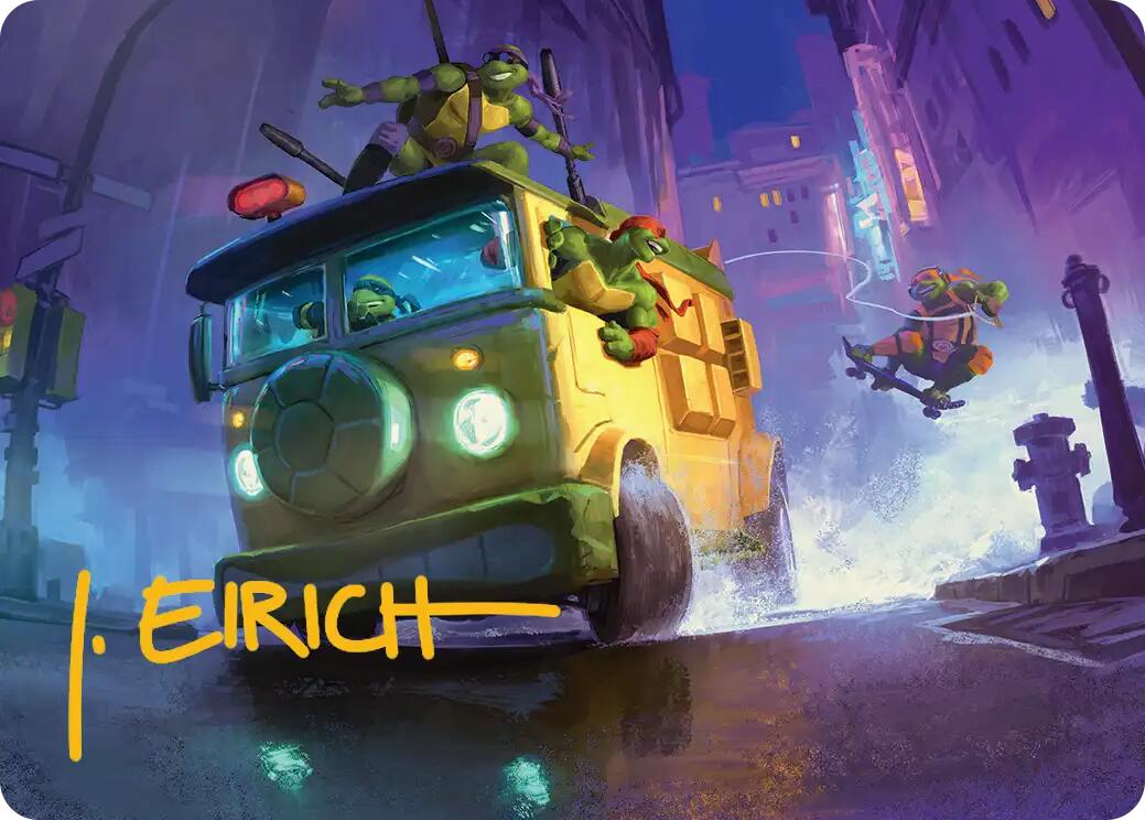Turtle Van Art Card (Gold-Stamped Signature) [Teenage Mutant Ninja Turtles Art Series] | Gear Gaming Bentonville