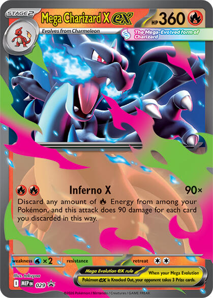 Mega Charizard X ex (029) [Mega Evolution Promo] | Gear Gaming Bentonville
