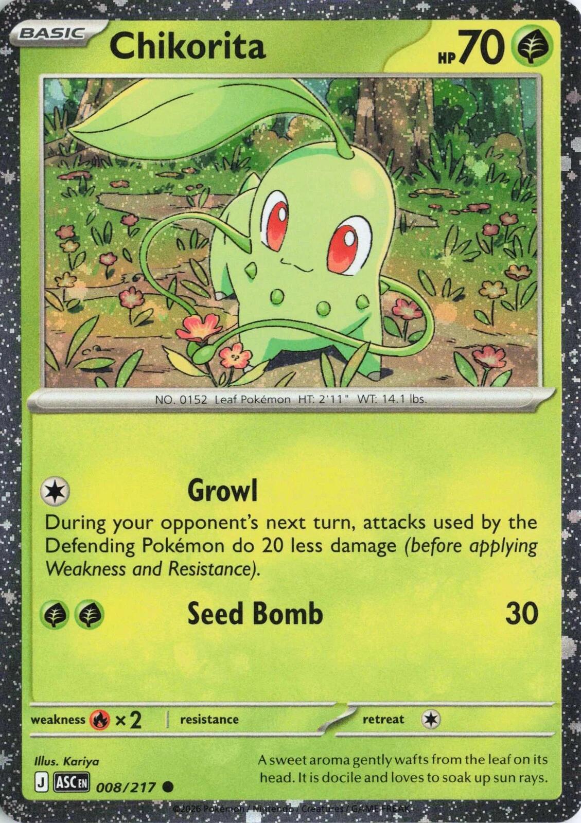 Chikorita (008/217) (Cosmos Holo) [Miscellaneous Cards] | Gear Gaming Bentonville