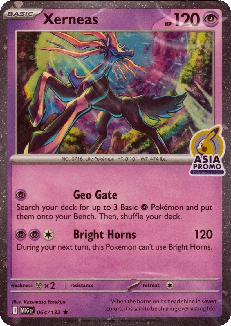 Xerneas (064/132) (Asia Promo) [Miscellaneous Cards] | Gear Gaming Bentonville