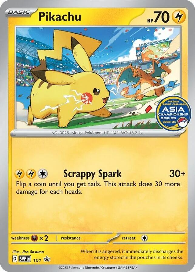 Pikachu (101) (Asia Championship Series 23-24) [Scarlet & Violet: Black Star Promos] | Gear Gaming Bentonville