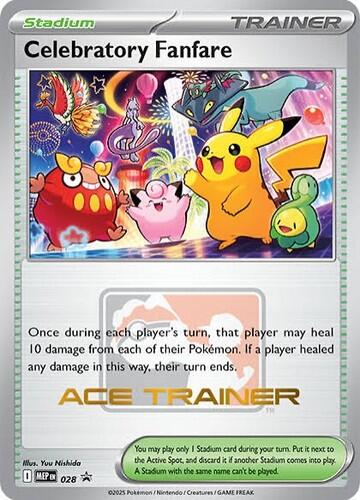 Celebratory Fanfare (028) (Ace Trainer) [Mega Evolution Promo] | Gear Gaming Bentonville