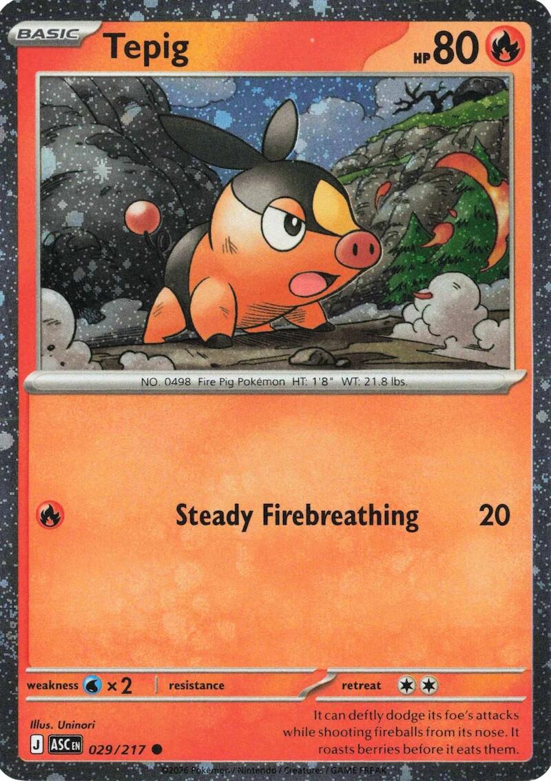 Tepig (029/217) (Cosmos Holo) [Miscellaneous Cards] | Gear Gaming Bentonville