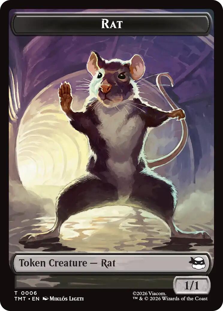 Clue // Rat Double-Sided Token [Teenage Mutant Ninja Turtles Commander Tokens] | Gear Gaming Bentonville