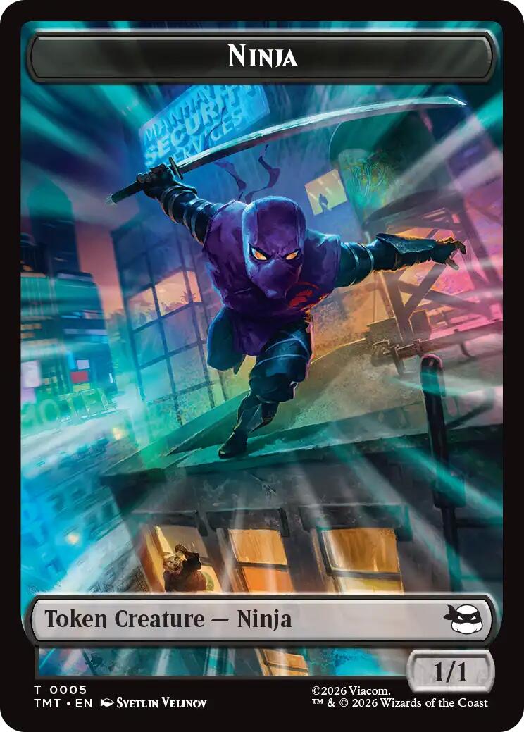 Ninja // Food Double-Sided Token [Teenage Mutant Ninja Turtles Tokens] | Gear Gaming Bentonville