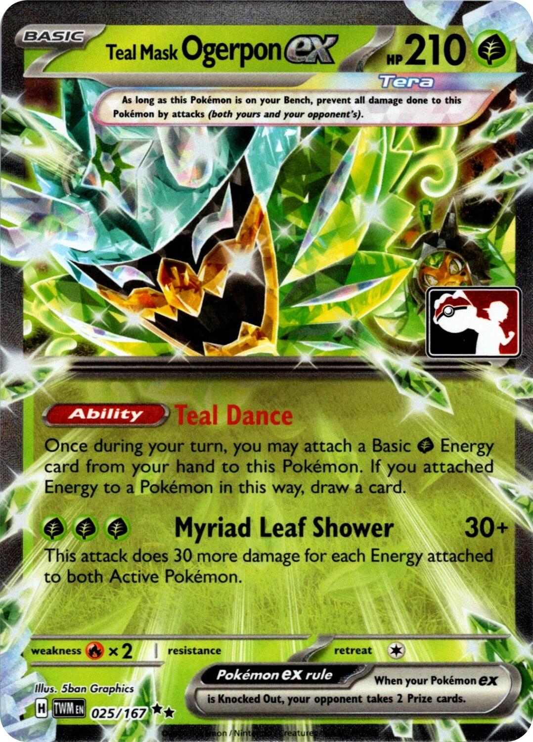 Teal Mask Ogerpon ex (025/167) (Prize Pack Series 7) [Prize Pack Series Seven] | Gear Gaming Bentonville