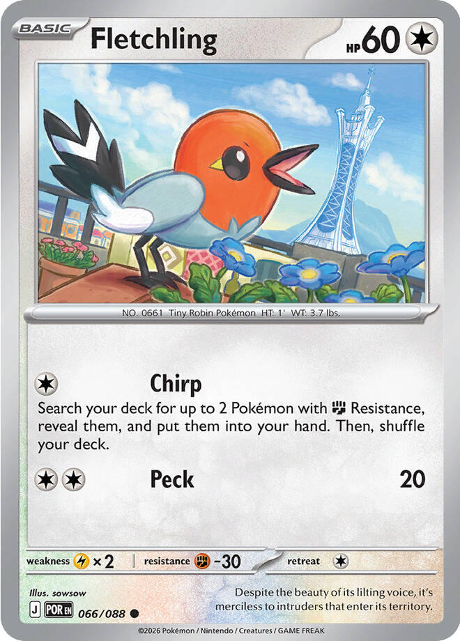 Fletchling (066/088) [Mega Evolution: Perfect Order] | Gear Gaming Bentonville