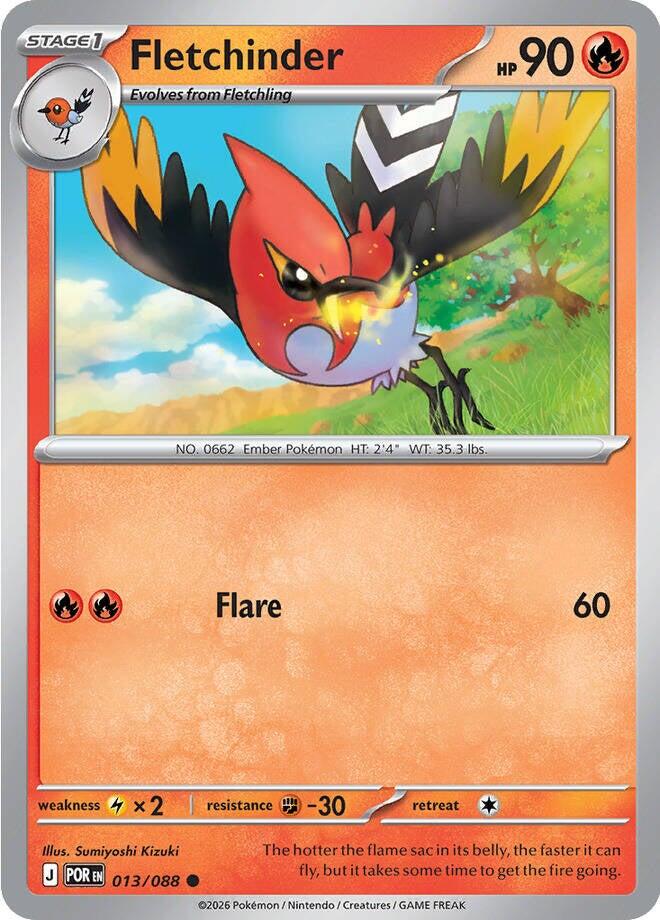 Fletchinder (013/088) [Mega Evolution: Perfect Order] | Gear Gaming Bentonville