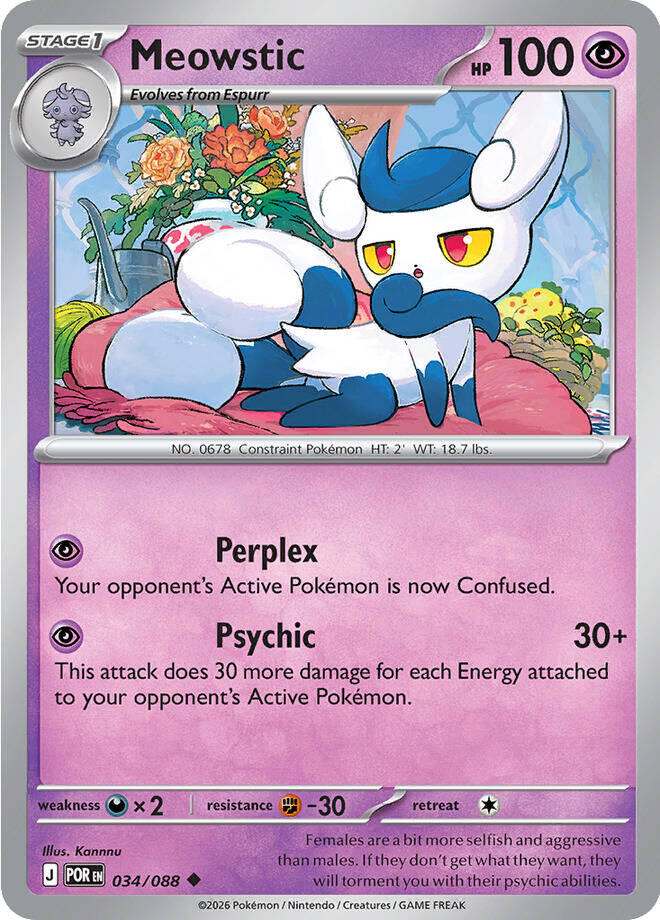 Meowstic (034/088) [Mega Evolution: Perfect Order] | Gear Gaming Bentonville