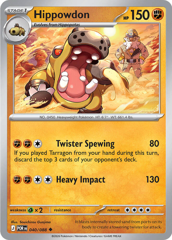 Hippowdon (040/088) [Mega Evolution: Perfect Order] | Gear Gaming Bentonville