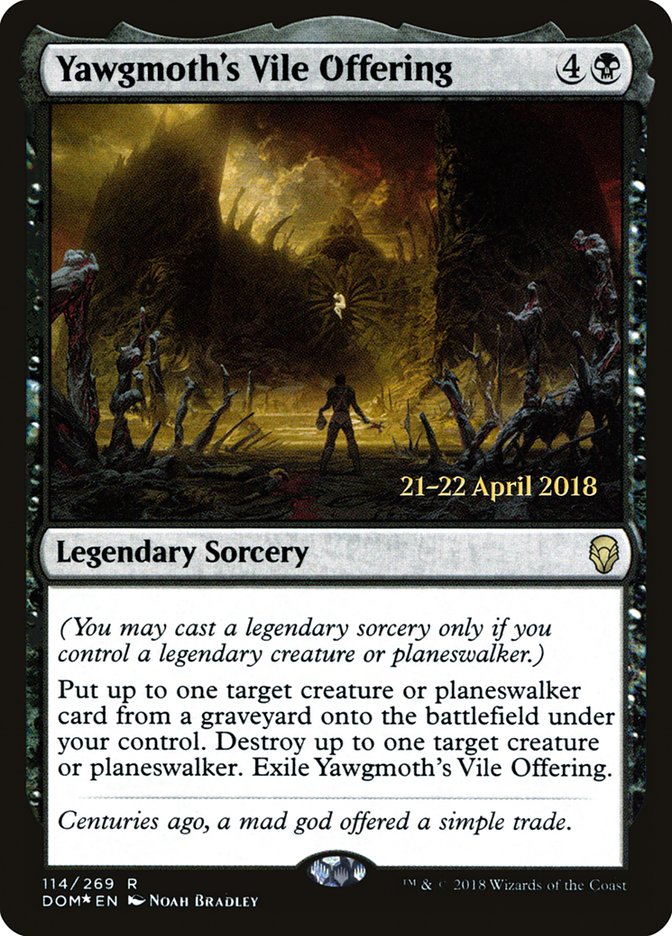 Yawgmoth's Vile Offering [Dominaria Prerelease Promos] | Gear Gaming Bentonville