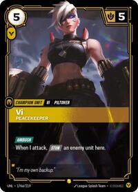 Vi - Peacekeeper (Alternate Art) [Unleashed] | Gear Gaming Bentonville