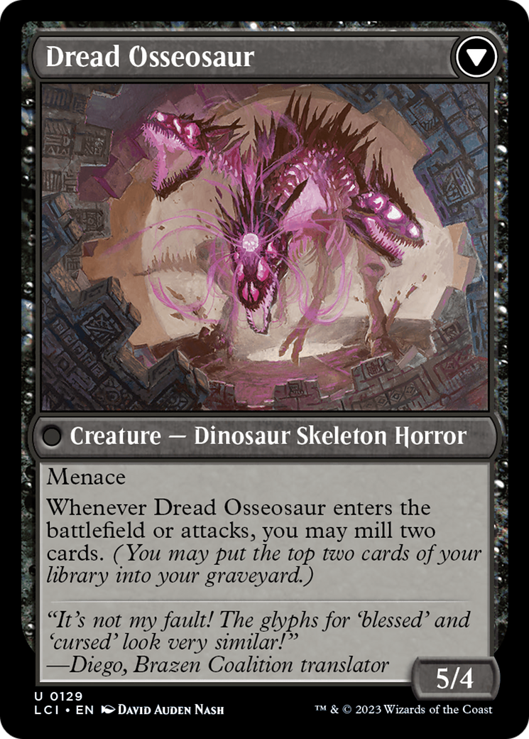 Visage of Dread // Dread Osseosaur [The Lost Caverns of Ixalan] | Gear Gaming Bentonville