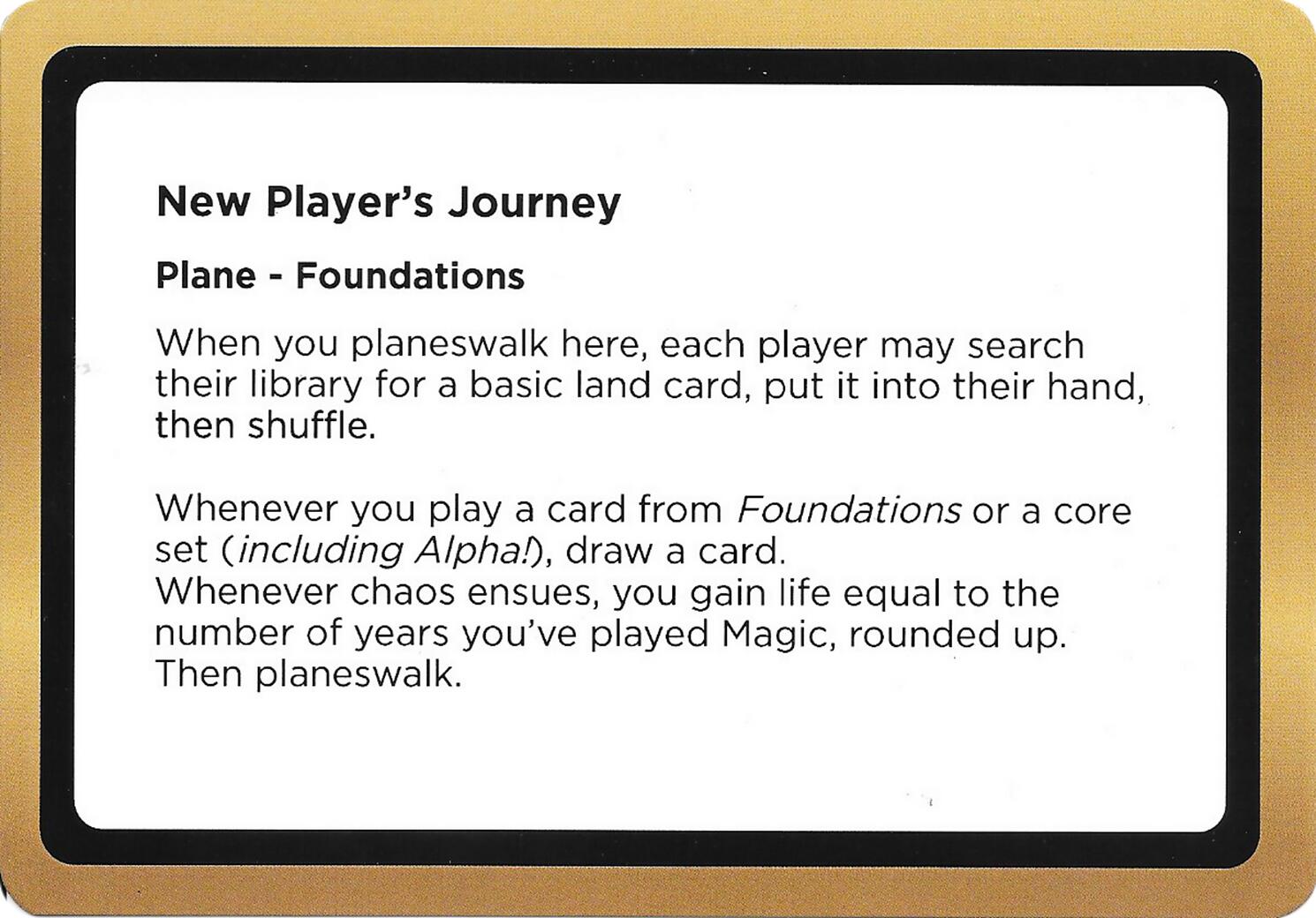 New Player's Journey (Black Lotus Unknown Planechase) [Oversize Cards] | Gear Gaming Bentonville