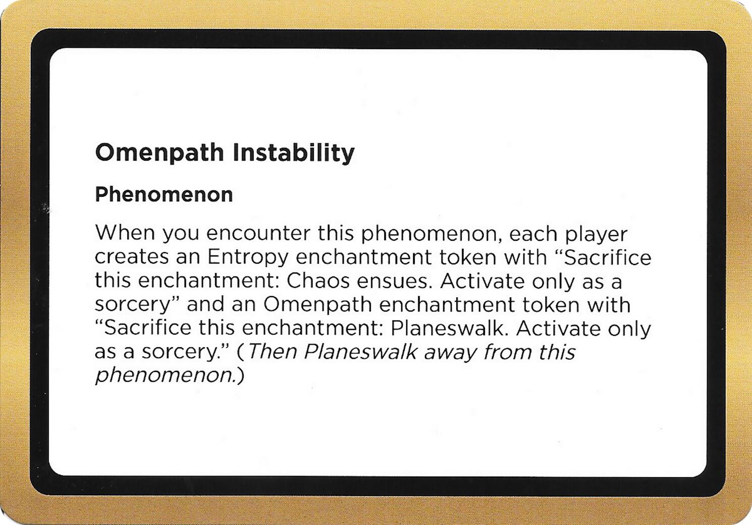 Omenpath Instability (Black Lotus Unknown Planechase) [Oversize Cards] | Gear Gaming Bentonville