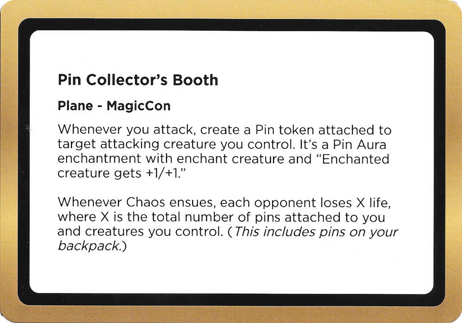 Pin Collector's Booth (Black Lotus Unknown Planechase) [Oversize Cards] | Gear Gaming Bentonville