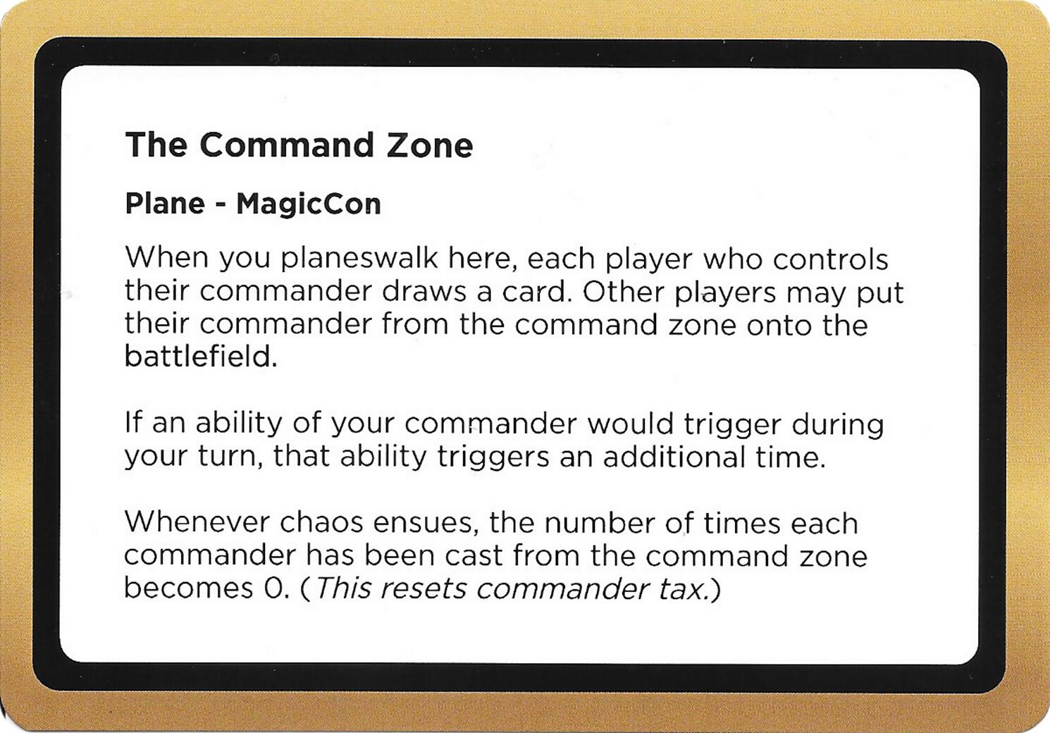 The Command Zone (Black Lotus Unknown Planechase) [Oversize Cards] | Gear Gaming Bentonville