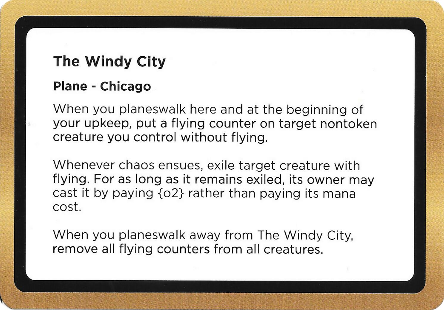 The Windy City (Black Lotus Unknown Planechase) [Oversize Cards] | Gear Gaming Bentonville