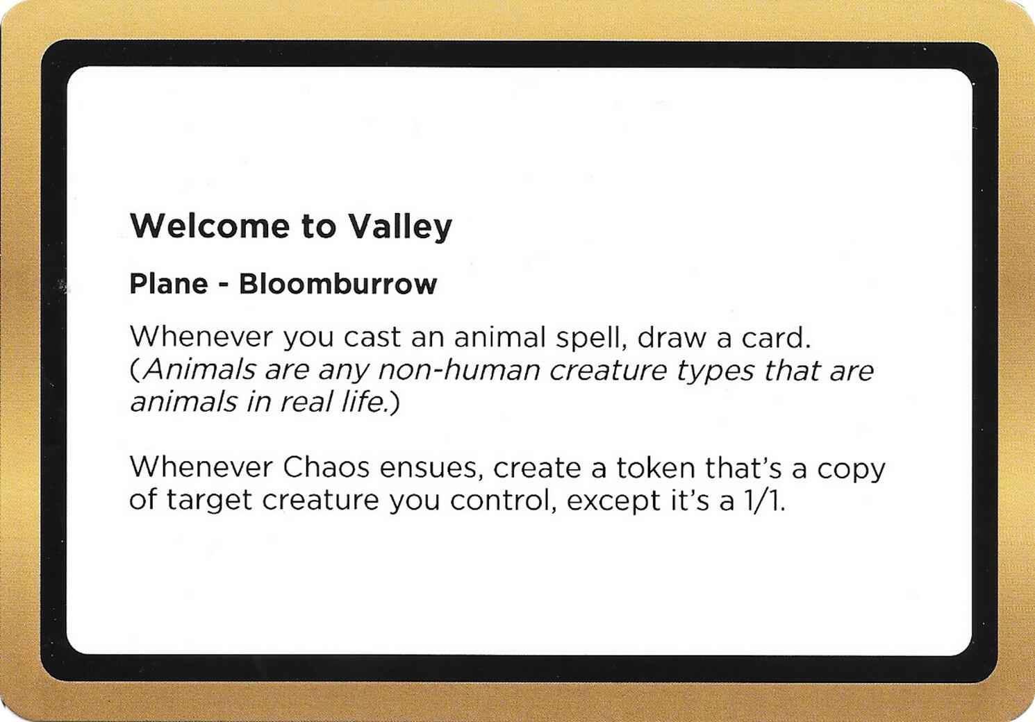 Welcome to Valley (Black Lotus Unknown Planechase) [Oversize Cards] | Gear Gaming Bentonville