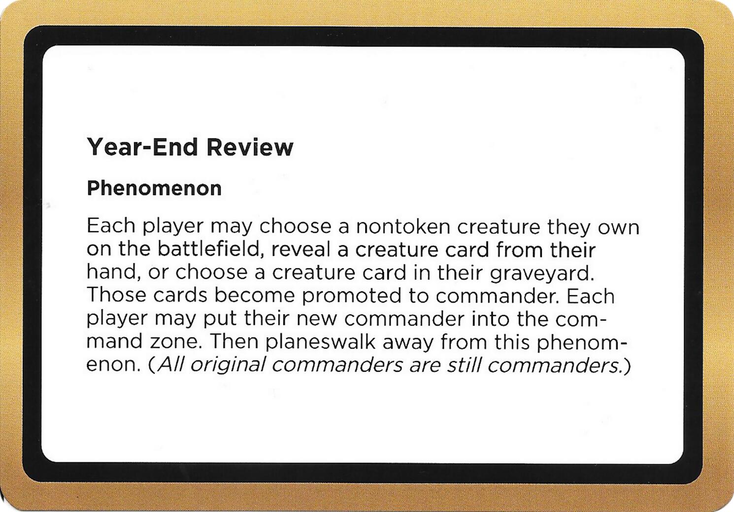 Year-End Review (Black Lotus Unknown Planechase) [Oversize Cards] | Gear Gaming Bentonville