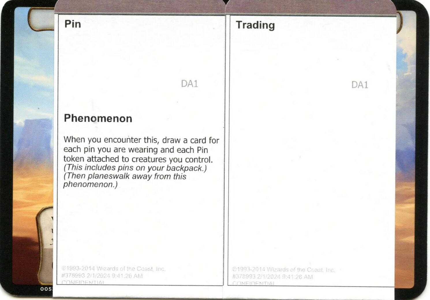 Pin Trading (Black Lotus Unknown Planechase) [Oversize Cards] | Gear Gaming Bentonville