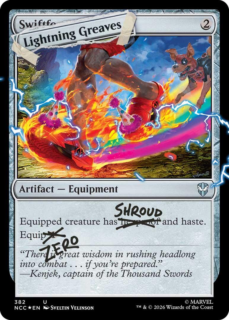 Lightning Greaves (382) (Pool Party Foil) [Secret Lair Drop Series] | Gear Gaming Bentonville