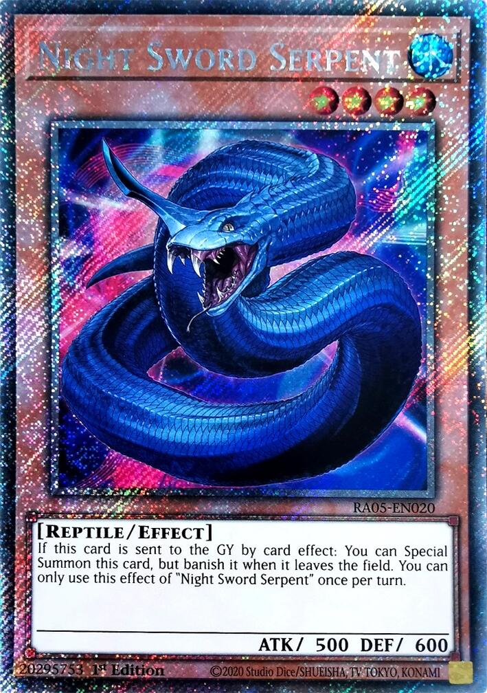 Night Sword Serpent (Platinum Secret Rare) [RA05-EN020] Platinum Secret Rare | Gear Gaming Bentonville