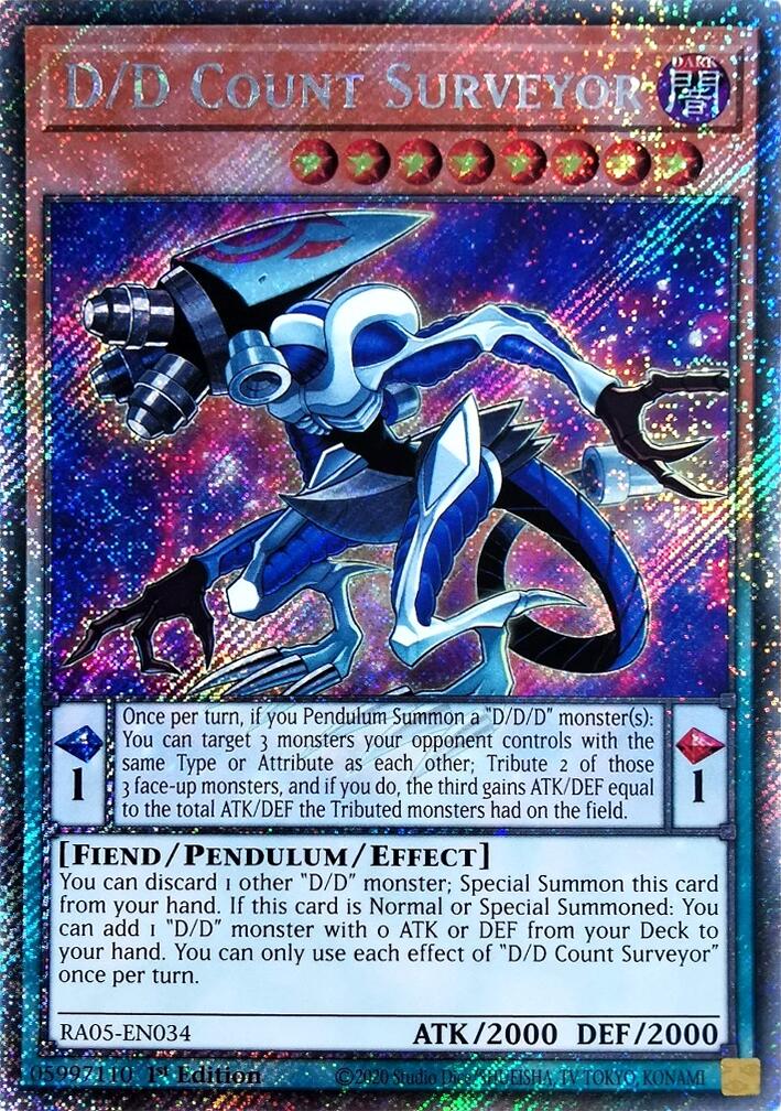 D/D Count Surveyor (Platinum Secret Rare) [RA05-EN034] Platinum Secret Rare | Gear Gaming Bentonville