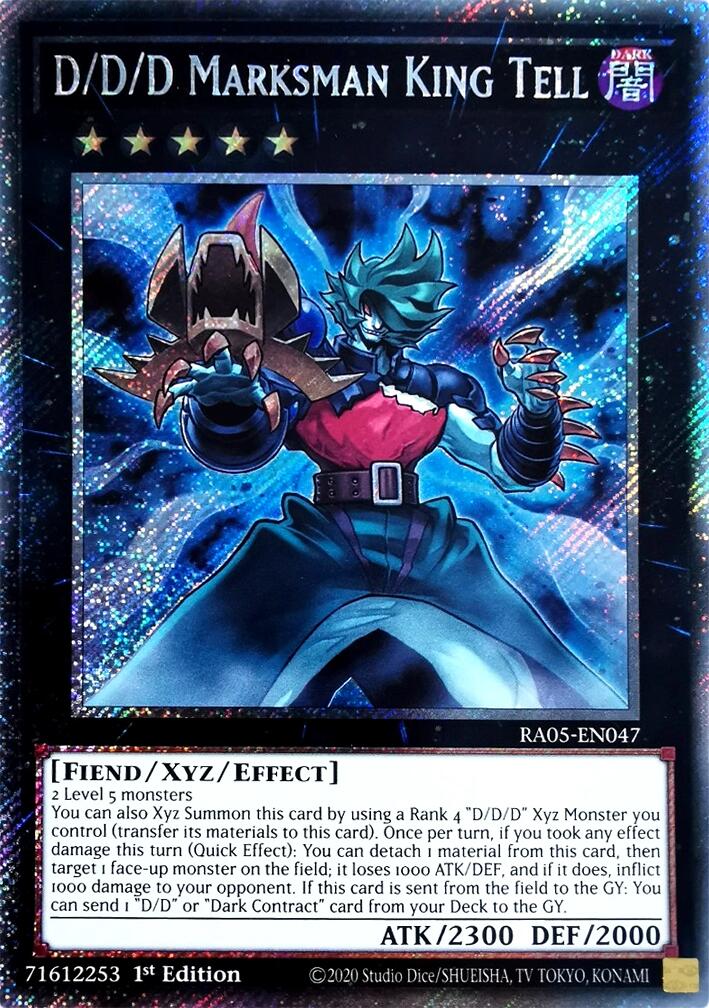 D/D/D Marksman King Tell (Platinum Secret Rare) [RA05-EN047] Platinum Secret Rare | Gear Gaming Bentonville