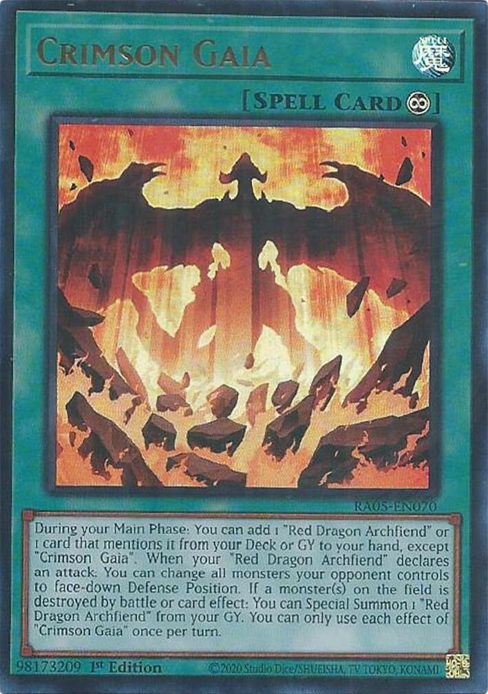 Crimson Gaia (Ultra Rare) [RA05-EN070] Ultra Rare | Gear Gaming Bentonville