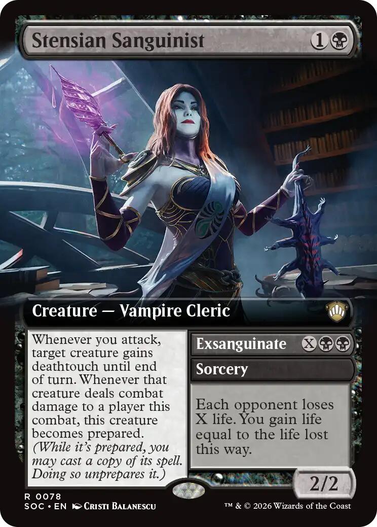 Stensian Sanguinist (Extended Art) [Secrets of Strixhaven Commander] | Gear Gaming Bentonville