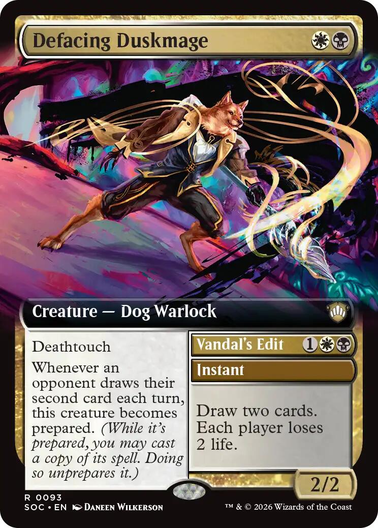 Defacing Duskmage (Extended Art) [Secrets of Strixhaven Commander] | Gear Gaming Bentonville