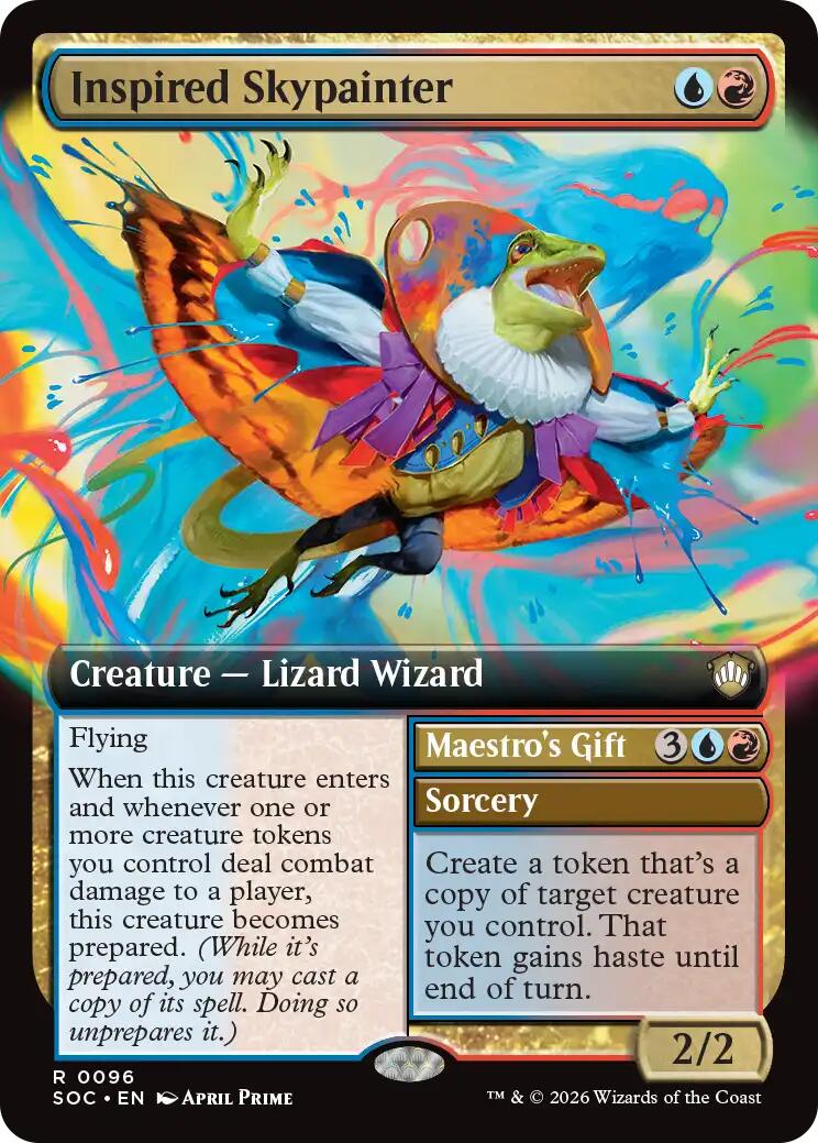 Inspired Skypainter (Extended Art) [Secrets of Strixhaven Commander] | Gear Gaming Bentonville