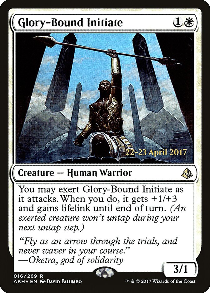Glory-Bound Initiate [Amonkhet Prerelease Promos] | Gear Gaming Bentonville