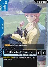 Sarah Zabiarov (Store Tournament Participant Pack 04) (GD03-087) [Gundam Promotional Cards] | Gear Gaming Bentonville