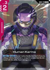 Human Karma (Store Tournament Participant Pack 04) (GD03-113) [Gundam Promotional Cards] | Gear Gaming Bentonville