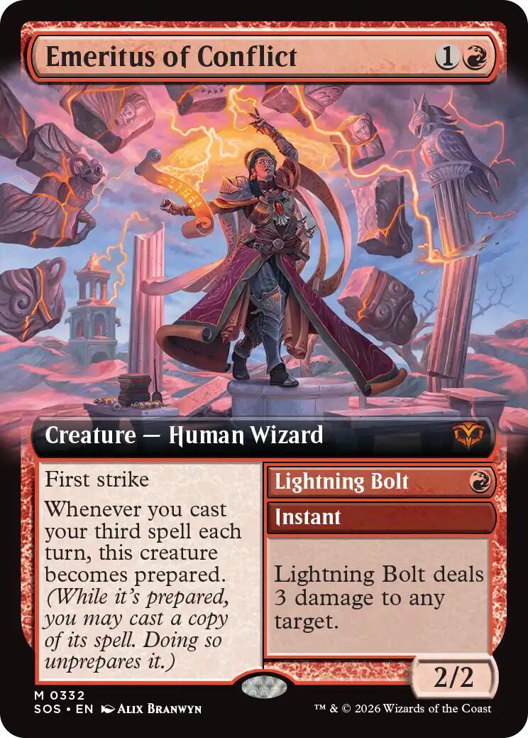 Emeritus of Conflict (Extended Art) [Secrets of Strixhaven] | Gear Gaming Bentonville