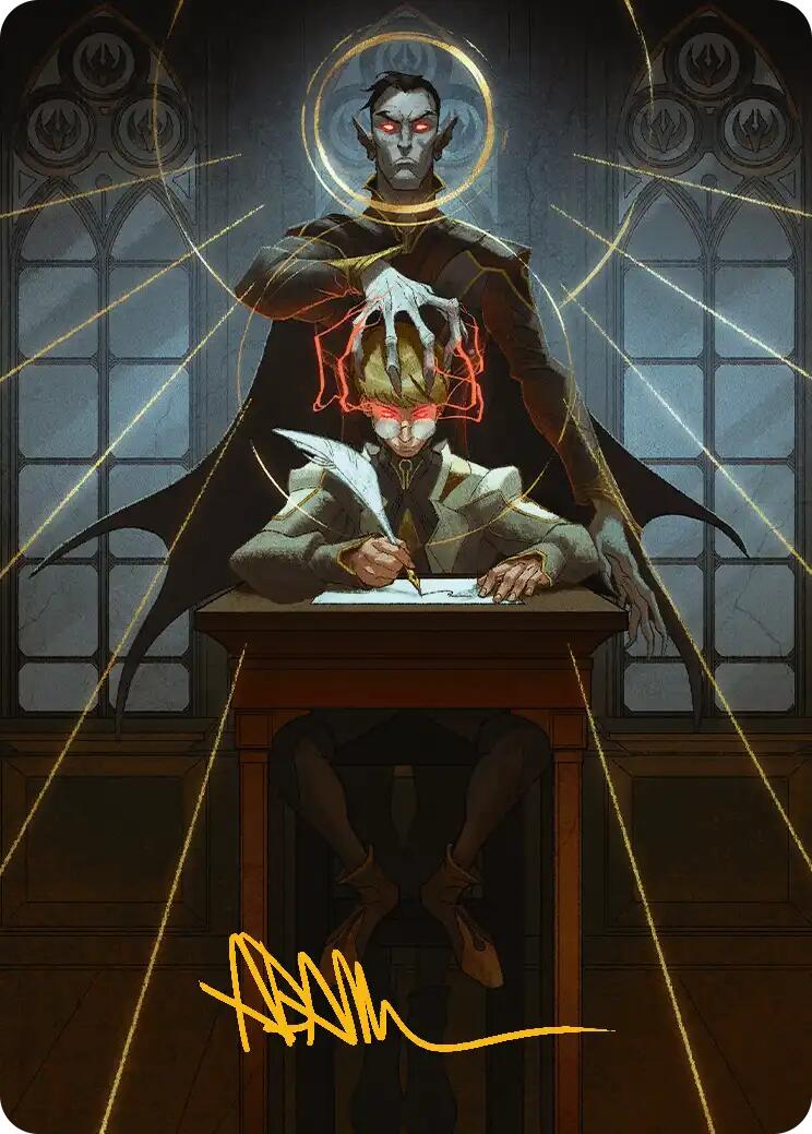 Vampiric Tutor Art Card (Gold-Stamped Signature) [Secrets of Strixhaven Art Series] | Gear Gaming Bentonville