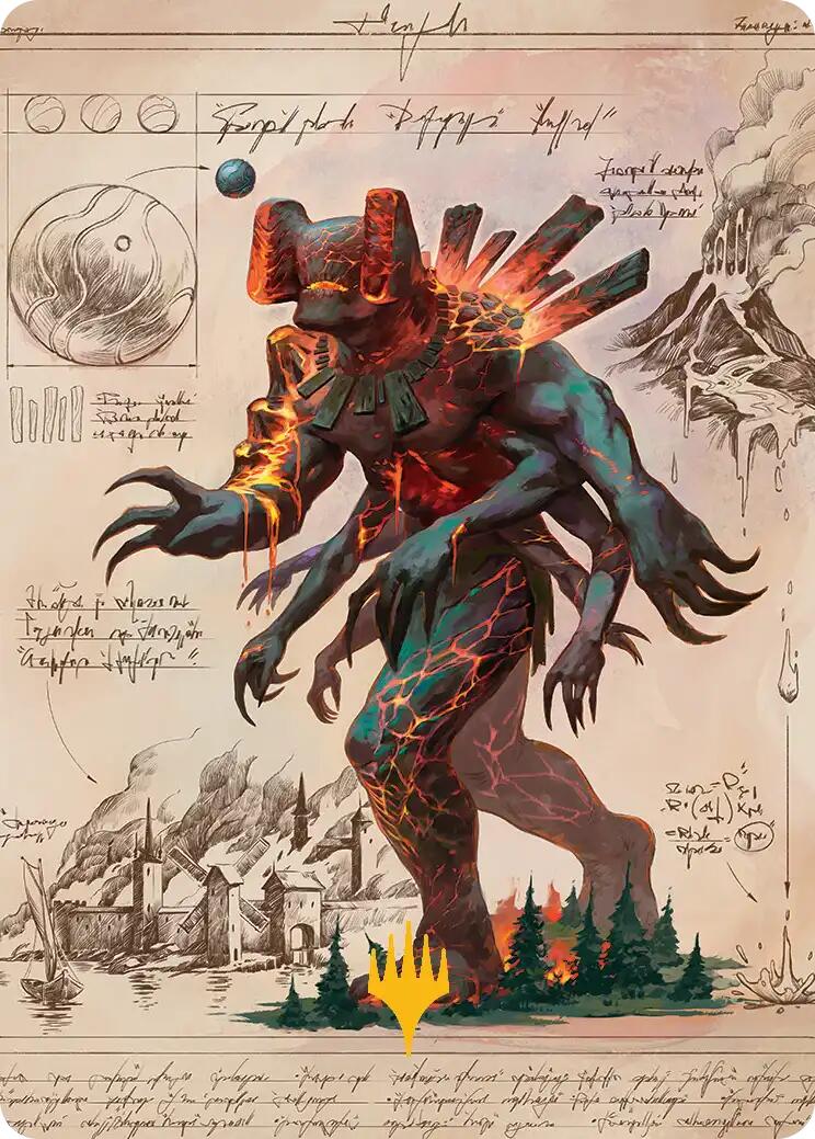 Magmablood Archaic Art Card (Gold-Stamped Planeswalker Symbol) [Secrets of Strixhaven Art Series] | Gear Gaming Bentonville