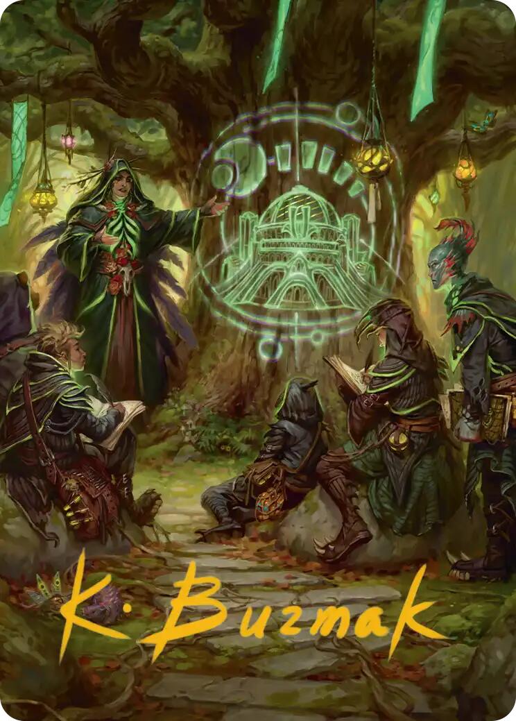 Sylvan Library Art Card (Gold-Stamped Signature) [Secrets of Strixhaven Art Series] | Gear Gaming Bentonville