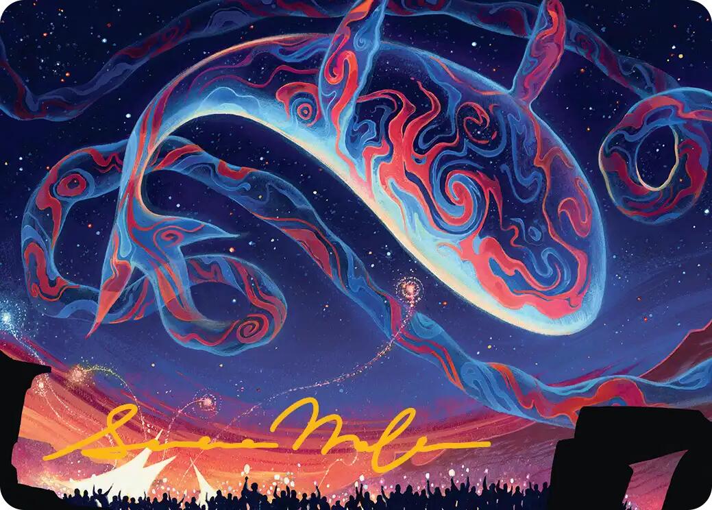 Spectacular Skywhale Art Card (Gold-Stamped Signature) [Secrets of Strixhaven Art Series] | Gear Gaming Bentonville