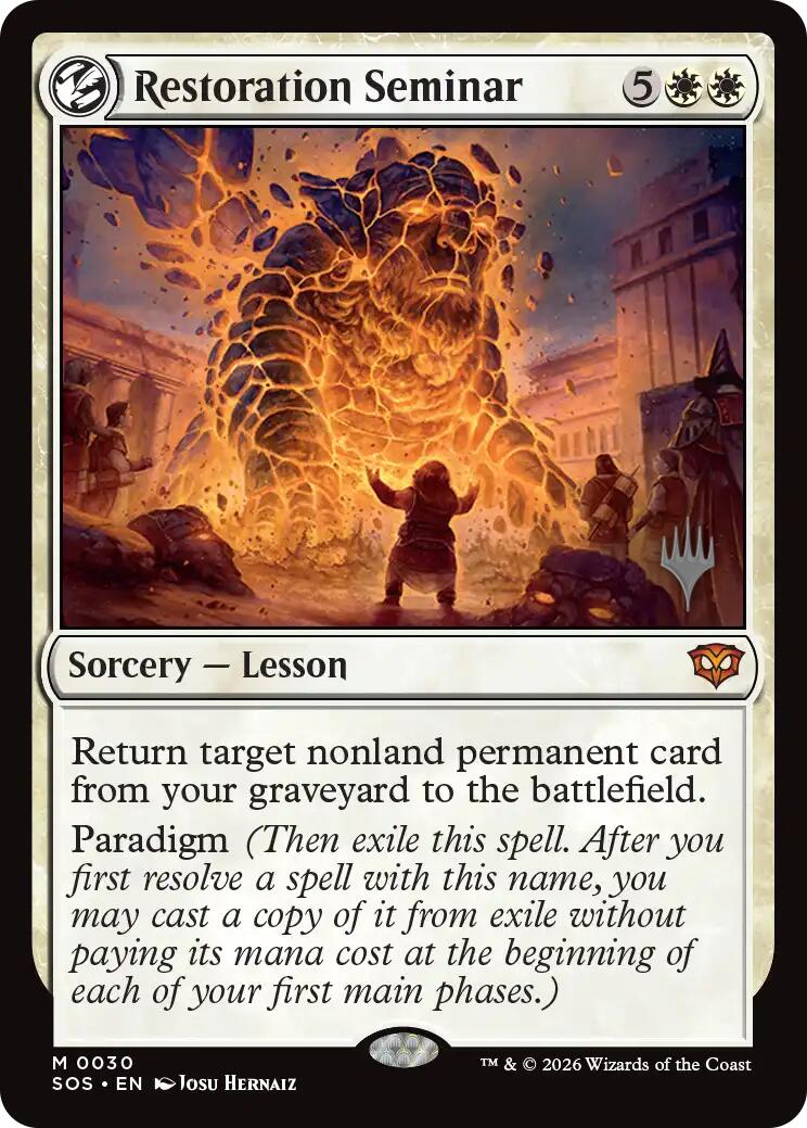 Restoration Seminar [Secrets of Strixhaven Promos] | Gear Gaming Bentonville